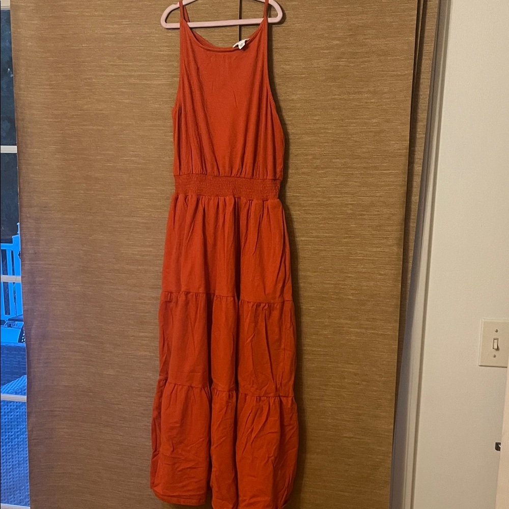 Market & Spruce Vibrant Orange Maxi Dress